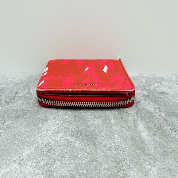 Balenciaga Red Multi-Color Zip Compact Wallet - Picture 5 of 13